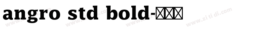 angro std bold字体转换